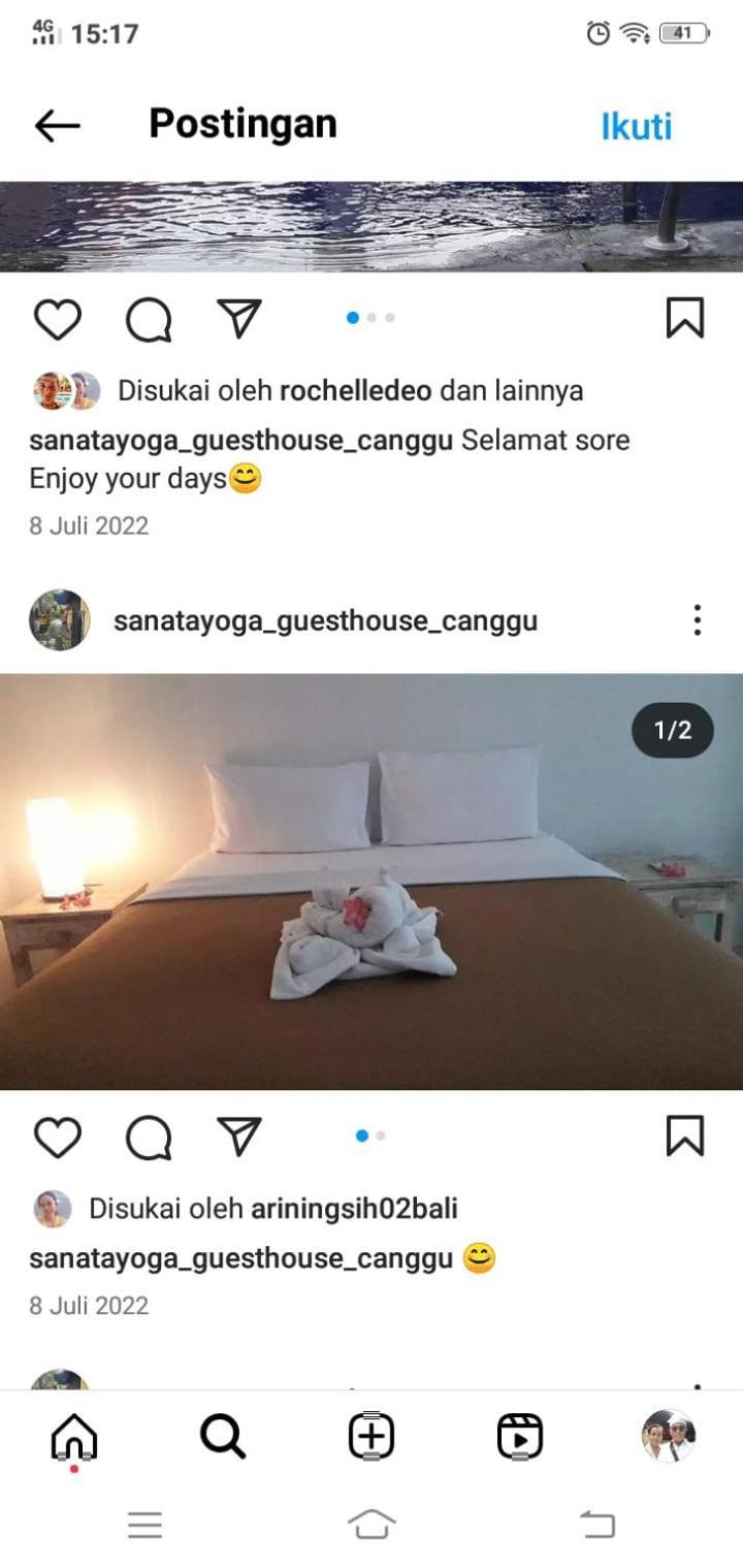 Sanata Yoga Guesthouse Canggu Eksteriør billede